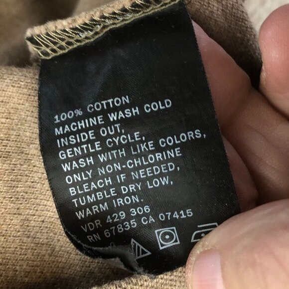 Nautica Mens Rugby Polo Shirt Medium Long Sleeve Striped Tan Classic Casual - Picture 5 of 7